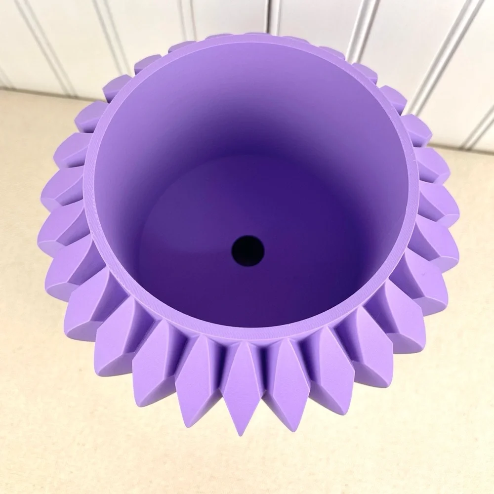 Sevi Indoor Planter Pot w/ Drainage Hole and Drip Tray, Houseplants